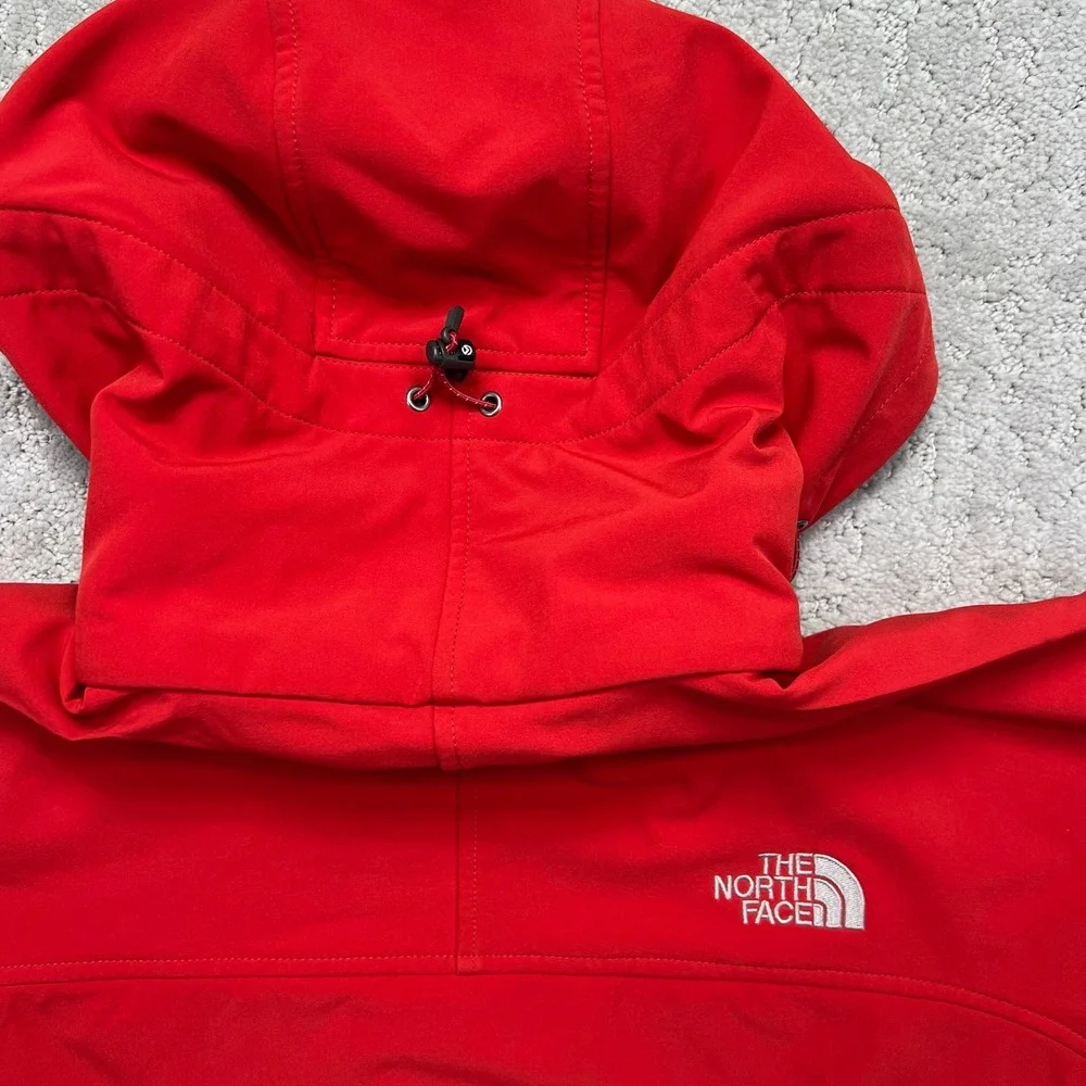 The North Face Hooded‎ Jacket Mens Large Red Summit Series Softshell Waterproof